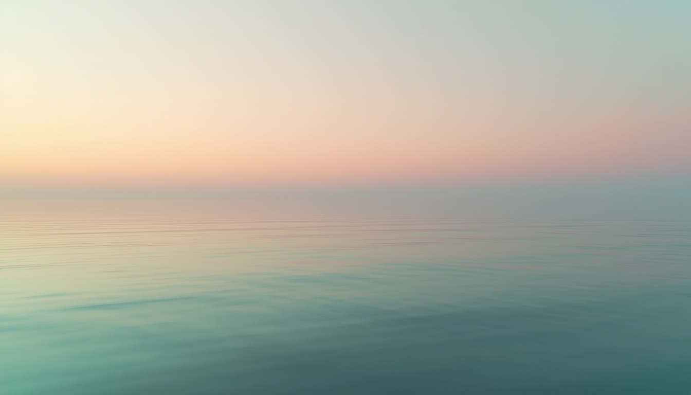 Weites Meer im Pastelllicht