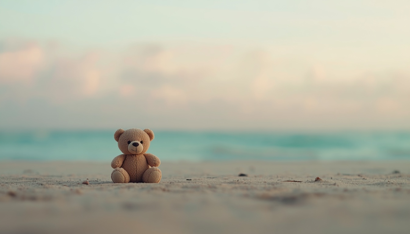 Teddy am Strand